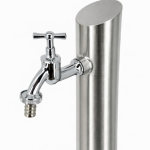 Kran ogrodowy ze stali nierdzewnej z zaworem grzybkowym 1/2, 003-01