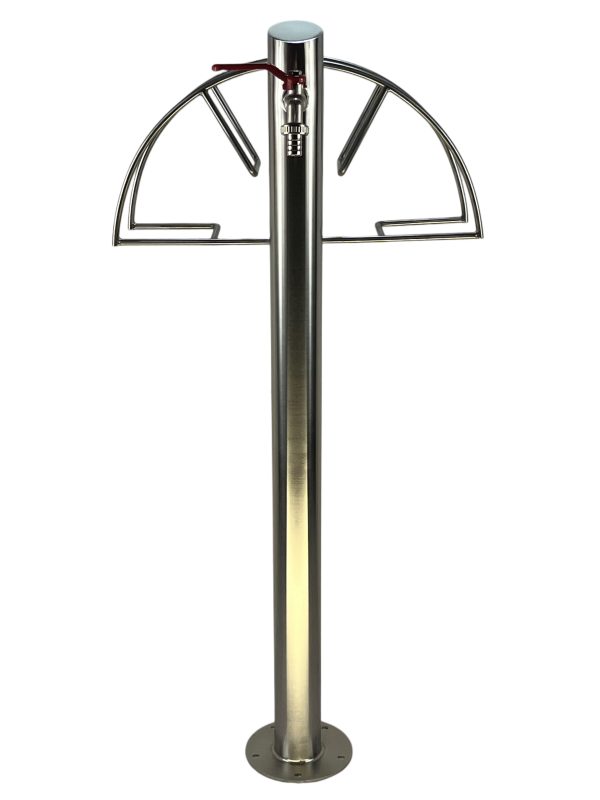 Kran ogrodowy wys. 90cm, śr. 60,3mm, wej. 1/2, wyj. 1/2+ wieszak, 005-01 - obrazek 2