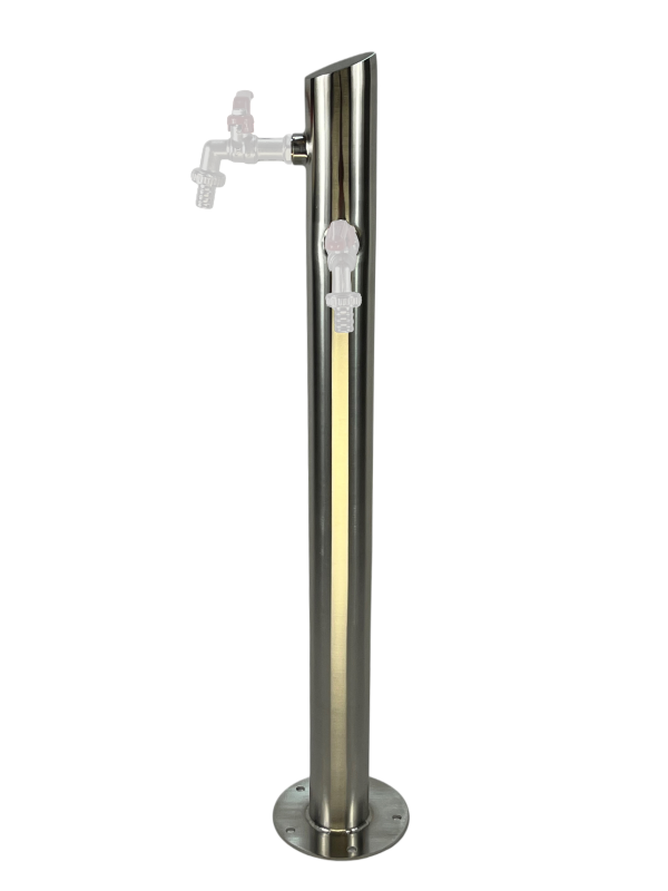 Kran ogrodowy wys. 90cm, śr. 60,3mm, wej. 1cal , wyj. 2x1/2, 007-01 - obrazek 2