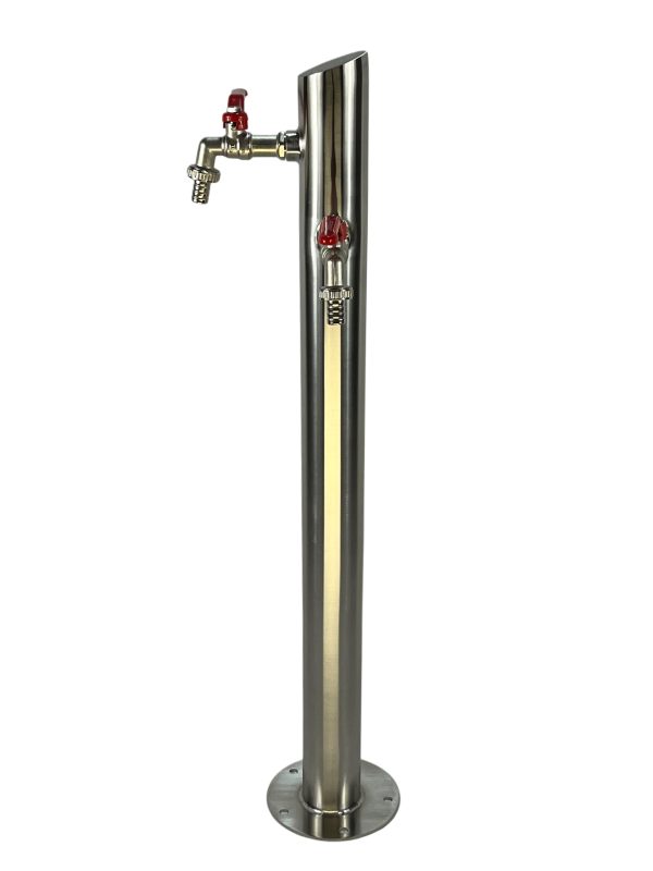 Kran ogrodowy wys. 90cm, śr. 60,3mm, wej. 1cal , wyj. 2x1/2, 008-01 - obrazek 2