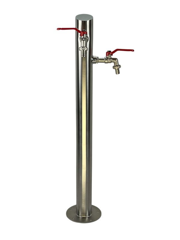 Kran ogrodowy wys. 90cm, śr. 60,3mm, wej. 1cal , wyj. 2x1/2, 008-01 - obrazek 3