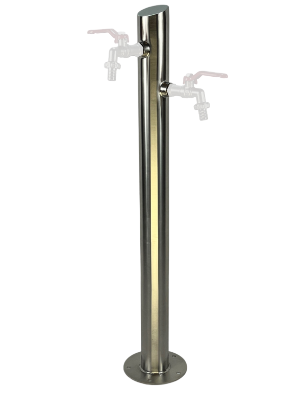 Kran ogrodowy wys. 90cm, śr. 60,3mm, wej. 1cal , wyj. 2x1/2, 007-01 - obrazek 3