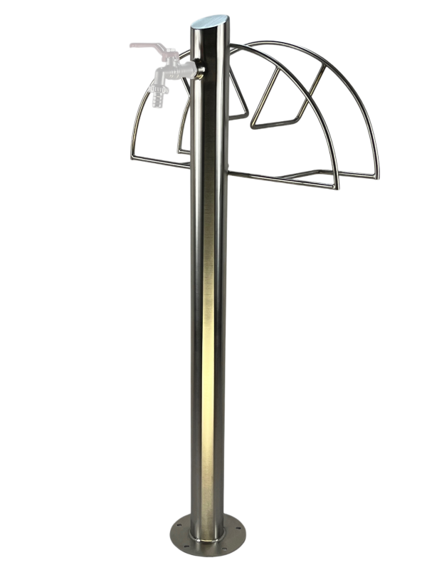 Kran ogrodowy wys. 90cm, śr. 60,3mm, wej. 1/2, wyj. 1/2+ wieszak, 004-01