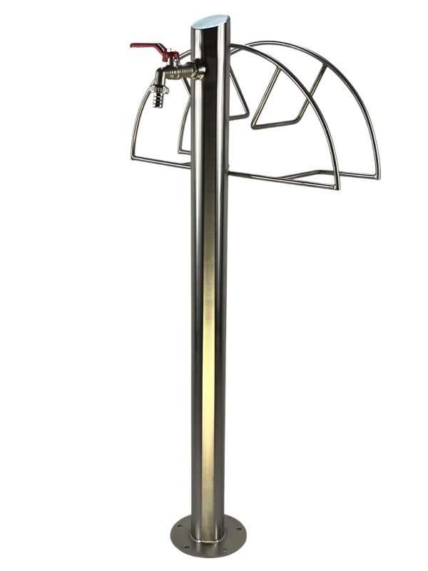 Kran ogrodowy wys. 90cm, śr. 60,3mm, wej. 1/2, wyj. 1/2+ wieszak, 005-01